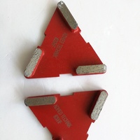 Plaque de meulage diamantée à liaison métallique triangulaire ChinShine pour sols en béton et pierre