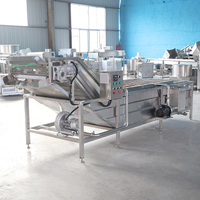 Appelwasmachine mango aardbeienwasmachine reinigingsmachine commerciële industriële fruit- en groentewasmachine met belletjes