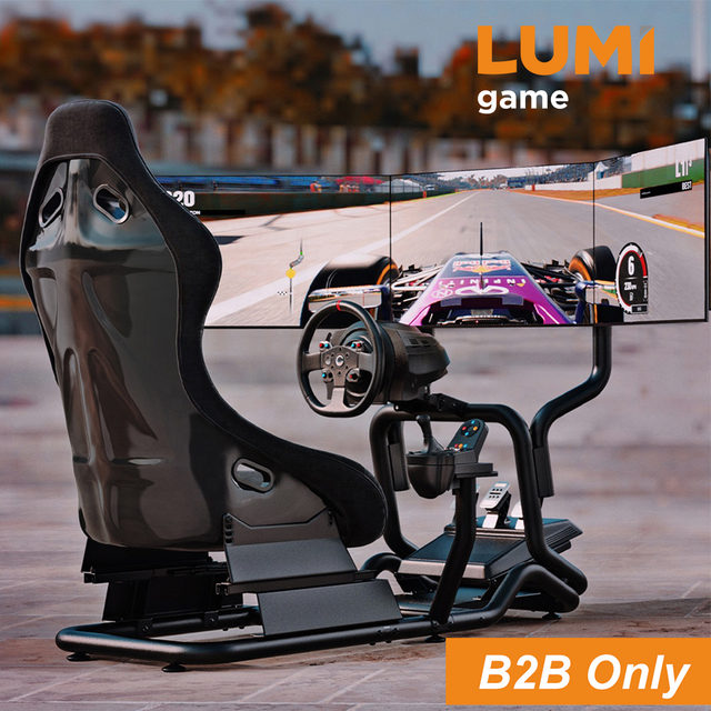 LRS07-BS PC PS4 PS5 Gaming Car Truck Racing Sim Simulator Driving Cockpit Rig for Logitech G25 G27 G29 G920 Simracing Seat