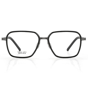 Montures de lunettes pour hommes Linde 2714, rectangulaires, monture complète, en titane pur, légères, pour la myopie, fabriquées à Danyang - Product Image 2