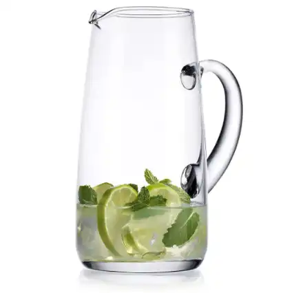 Source 1550ml Glass Water Pitcher with Spout- Clear Glass Small Beverage  Pitcher on m.