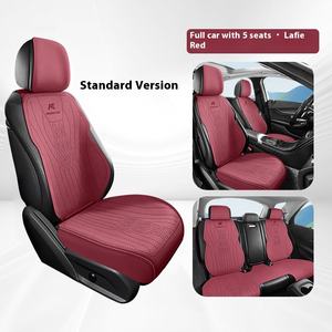 Cubierta de asiento de coche Universal cubierta de asiento negra impermeable gamuza deportiva a prueba de suciedad cojín de asiento resistente al desgaste conjunto completo - Product Image 5