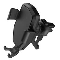 Chargeur de voiture sans fil 15W avec double entrée Micro USB et Type C, support de téléphone à pince 3 points réglable à 360° pour grille d'aération, idéal pour la navigation et les voyages en voiture