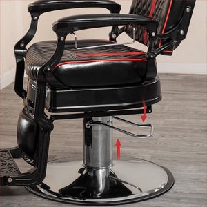 Fauteuil de Barbier Haut de Gamme Noir Moderne de Qualité Supérieure pour Hommes – Vente en Gros de Mobilier de Salon de Coiffure - Product Image 4