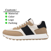 Vente en gros de chaussures de marche confortables en cuir suédé baskets décontractées antidérapantes pour hommes et femmes avec doublure en maille tendance de la mode