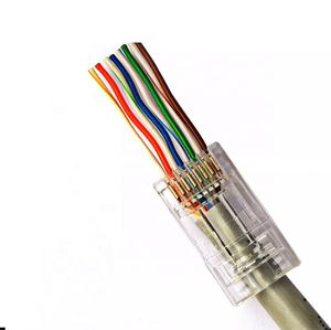 Cat6 e Cat6A Rj45 Connector Brass Pass através de comunicação para amigos felinos - Product Image 2