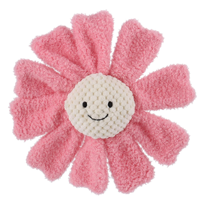 Bebé seguro más de 0 meses agarre de mano sonajero juguete diez pétalos cara sonriente polar redondo felpa Margarita 8,5 pulgadas suave divertido flor juguete - Product Image 1
