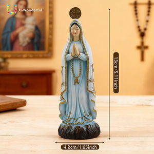 Estatua de la Virgen María de Resina Personalizada, Figura Religiosa Católica, Adorno de Escritorio, Decoración <span class=keywords><strong>para</strong></span> el Hogar, Iglesia o Sala de Oración - Product Image 2