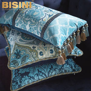 Ipomoea <span class=keywords><strong>Alba</strong></span> estilo azul flores pájaros diseño cojines para lectura reposo en cama <span class=keywords><strong>serie</strong></span> festiva sala de estar jardín luz de la luna - Product Image 5