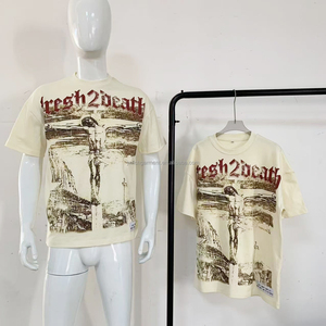 100% Cotton Siêu Nặng 320gsm Quá Khổ Drop Shoulder In Thời Trang Phố Cắt Boxy Phù Hợp T-Shirt Cho Nam Giới - Product Image 2