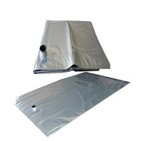Sac aseptique transparent en PE de 220 L (55 gallons) avec valve, personnalisé en usine, pour lait, aliments pour bébés, aliments pour animaux, pâte de tomate, pâte de fruits, vin