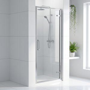 Vente directe d'usine, écran de <span class=keywords><strong>douche</strong></span> coulissant en verre trempé, fonctionnement silencieux, respectueux de l'environnement, porte à enrouleur en aluminium de type grange - Product Image 1