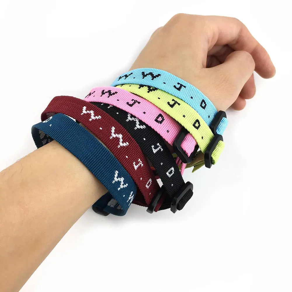 Bracelets en maille réglable colorée pour WWJD tissés, youpin, plusieurs couleurs disponibles, WWJD