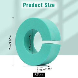 6 unidades de diadema rizador sin calor, rulos suaves sin calor para el cabello, rulos para dormir, anillo fijo en forma de C, herramientas de peinado - Product Image 6