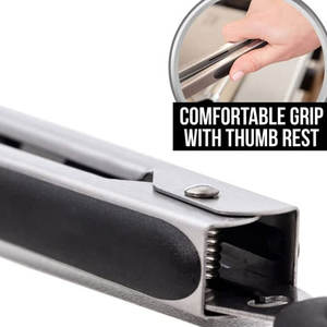 Koreaanse Bbq <span class=keywords><strong>Tong</strong></span> Niet Giftig Zwarte Hittebestendige Barbeque Roestvrij Keuken Koken Voedsel Tang Met Siliconen Tips - Product Image 5