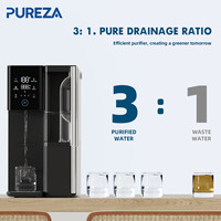 Sistema de Ósmosis Inversa de Sobremesa con Agua Fría y Caliente, Filtro de Agua por Ósmosis Inversa, Relación de Drenaje Puro 3:1, Filtración de 5 Etapas