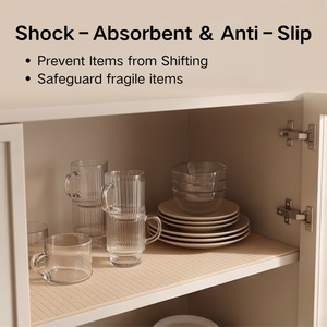 EVA Tear-to-Fit Shelf <strong>Liner</strong>, 6mmx6mm Grid, Non-Slip, Scratch/Moisture Proof, Anti-Noise, No-Tool Cutting - Product Image 2