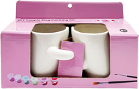 Kit de peinture pour tasses en céramique à personnaliser, certifié CE, non toxique, ensemble d'artisanat de poterie DIY pour enfants et adultes, usine OEM ODM