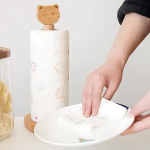 Деревянная стойка для бумажных полотенец Easy life, креативный вертикальный держатель для бумажных полотенец из бука под шкаф, держатель для бумажных полотенец