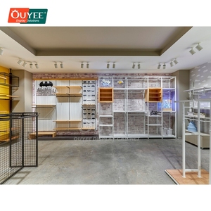 Étagères murales pour magasin <span class=keywords><strong>de</strong></span> vêtements <span class=keywords><strong>de</strong></span> sport, porte en verre, matériaux recyclés, magasin temporaire - Product Image 6