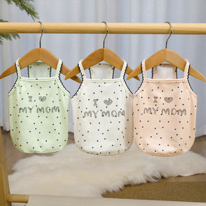 Ropa para mascotas: Vestido de tirantes fino y casual de verano para perros y gatos, ideal para Bichón Frisé, Pomerania y Bichón, modelo 26 Mommy - Product Image 5