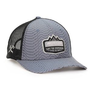 Casquettes de camionneur en coton imprimé en gros, 6 panneaux, maille, étiquette tissée, patch - Product Image 4