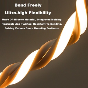 Bande <span class=keywords><strong>LED</strong></span> en silicone étanche 220V pour intérieur, <span class=keywords><strong>sans</strong></span> transformateur, flexible et souple, pour éclairage encastré dans les rainures - Product Image 4