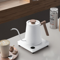 Bouilloire électrique à col de cygne avec contrôle numérique de la température, chauffage rapide, en acier inoxydable, pour le café filtre, usage domestique, maintien au chaud