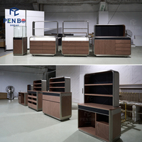 Meubles commerciaux de magasin de montre-bracelet personnalisés en bois MDF Led éclairage montre présentoir vitrine avec présentoir sur le dessus
