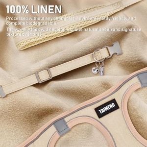 Set Harness Kucing Mewah Desain Khusus untuk Pelatihan, Kalung Anjing dengan Logo, Tali Kekang Anjing Model Step-in untuk Anak Anjing Ukuran Kecil dan Sedang - Product Image 2