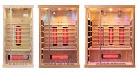 Nouveau style pas cher 2 personnes intérieur solide pruche spectre complet sauna infrarouge rouge thérapie par la lumière infrarouge lointain sauna spa