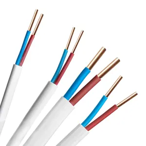 Fabrieksverkoop Elektrische Draad Bvvb Pvc Geïsoleerde Elektrische Kabel Draad 1.5mm2 Koperen Elektrische Kabel Prijs