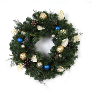 Adornos Navideños para el Hogar, Bola de Piña Artificial, Coronas Navideñas, Suministro de Fábrica - Product Image 1