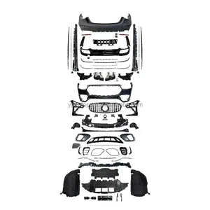 S-Klasse W223 Upgrade auf S63 Style Car Bodykit Konvertieren Sie Stoßstangen Grill Auspuff Diffusor Set