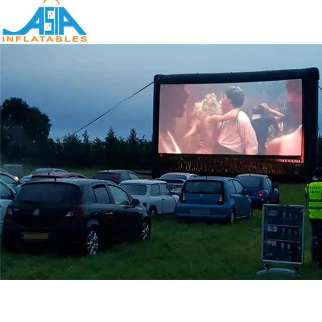 Ucuz açık şişme hava mühürlü sinema ekran yüzer film ekranı