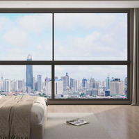 Fenêtres coulissantes en aluminium et verre extensibles, coulissement fluide, résistantes aux intempéries, pour maison, installation facile