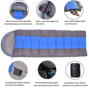 Saco de Dormir para Exteriores, Ultraligero, para Invierno, Clima Frío, Nailon, Plumón de Ganso, Impermeable, para Acampar - Product Image 4