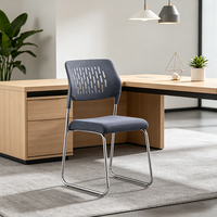 Nouvelle Chaise Empilable en Tissu avec Pieds Métalliques pour Restaurants, Salles à Manger, Réceptions, Visiteurs et Événements