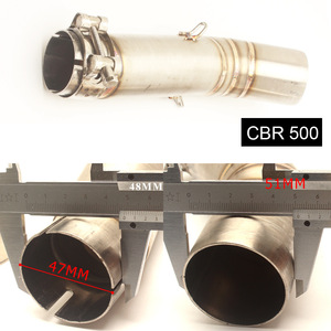 Tuyau d'échappement modifié, section intermédiaire courbée pour Honda CBR500 CB1000R NC700 NC750, diamètre 10 - Product Image 2