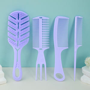 4 colori Multi funzione tinture per capelli a doppio pettine laterale per parrucchieri a testa larga a dente largo 4 pezzi Set di pettine per uso domestico da barbiere - Product Image 2