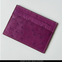 Dompet kartu kulit asli burung unta asli harga pabrik grosir tempat kartu kredit asli kulit asli