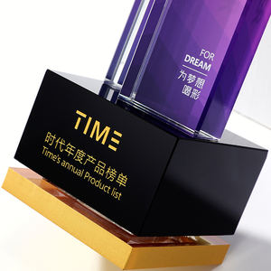 Nouveau trophée en cristal personnalisé créatif haut de gamme science <span class=keywords><strong>et</strong></span> technologie conception réunion annuelle trophée de récompense du personnel exceptionnel - Product Image 6