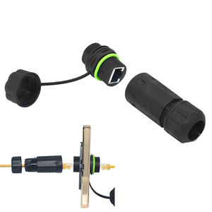 YXY Ip68 방수 rj45 확장 변환기 남성 여성 전기 커넥터 M20 차폐 커플러 야외 - Product Image 1