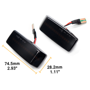 2pcs Led pour <span class=keywords><strong>Mercedes</strong></span> Benz C E S Sl Classe W201 190W202 <span class=keywords><strong>W124</strong></span> W140 Dynamic Side Marker Lamp Sequential Turn Signal Indicator Light - Product Image 2