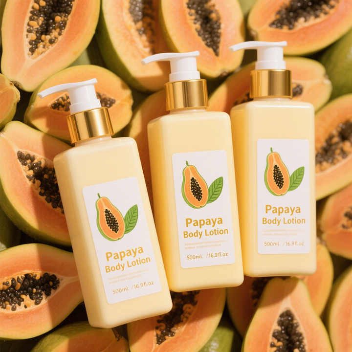 Papaya Milk Body Lotion With Shea Butter Retinol Brightening Hand Body Cream For Women Dark Knees Elbow Whitening