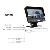 EMV EMT-516 Sistema de Cámara CCTV Inalámbrica para Automóvil AHD 1080P de 5 Pulgadas, GPS Estéreo, Pantalla Dividida de 4 Canales, Monitor de Visión Trasera Cuádruple IPS/TFT