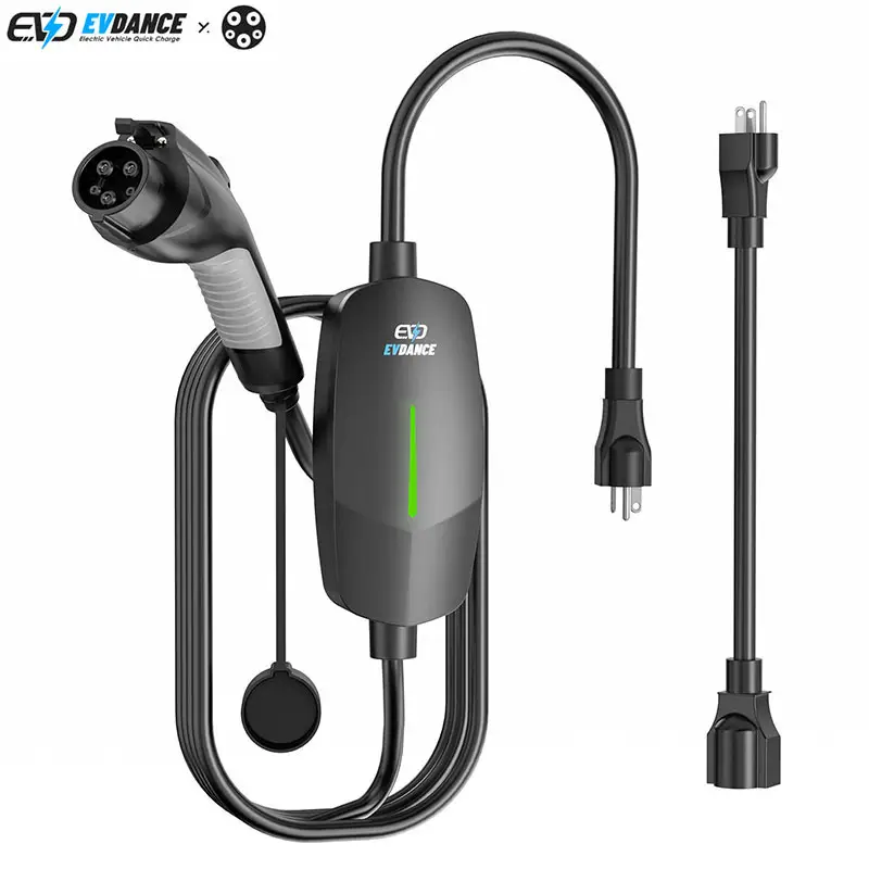 เครื่องชาร์จ EV แบบพกพาจากอเมริกาชุด J1772ชาร์จแบตสำรองสำหรับรถยนต์16A IP65 EV