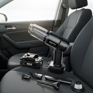 Portable Cordless Handheld <strong>Car</strong> <strong>Vacuum</strong> <strong>Cleaner</strong> Black 0.4L Capacity USB Rechargeable 5-Section Battery for <strong>Car</strong> Home Outdoor Garage - Product Image 3