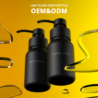Vente flash - Distributeur de savon liquide en verre de 250 ml avec pompe à mousse pour salle de bain et hôtel - Design moderne - OEM et ODM personnalisés