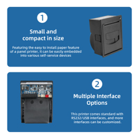 Printer Label Panel Termal Tertanam Masung 58mm untuk Kios Printer Tiket Terminal Layanan Mandiri